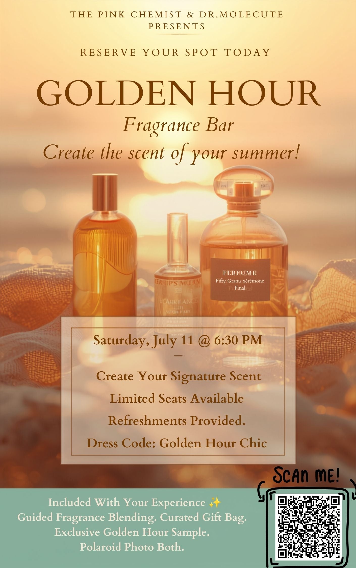 Golden Hour Fragrance Bar Ticket